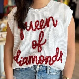 QUEEN OF SPARKLES Queen of Diamonds Top
